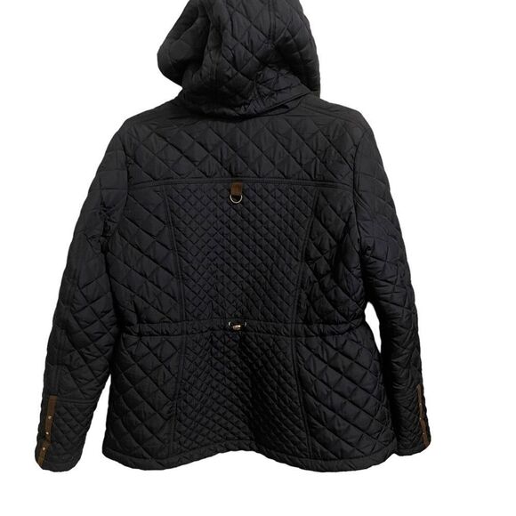 Weatherproof Navy Quitted Jacket with Removable Hood Size XL - Picture 6 of 8